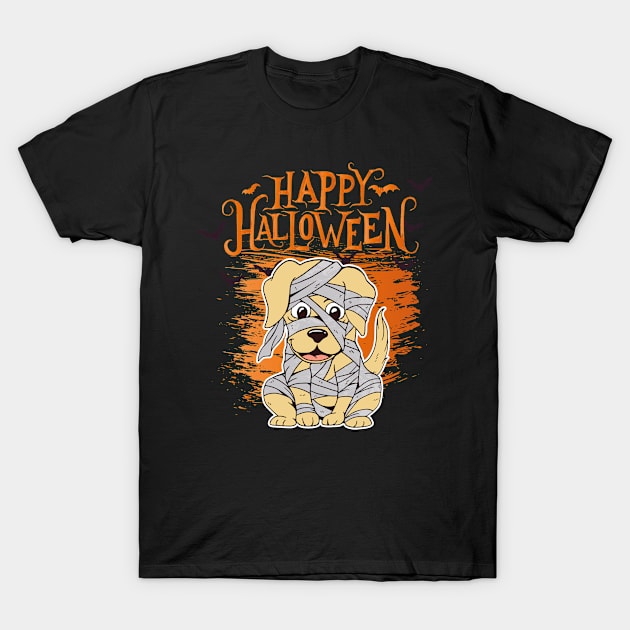 Halloween Happy Halloween Funny Dog Costume T-Shirt by Pummli